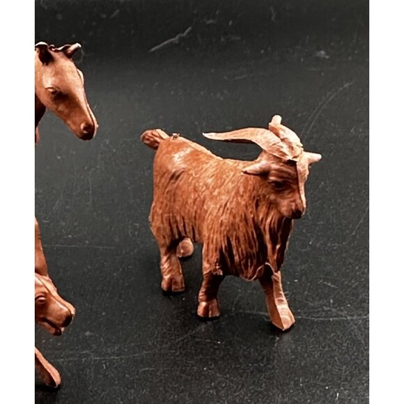 Allstate Marx Happi Time Farm Playset 1959 Auburn Red Horse Goat Dog Tim Mee PPC - Picture 3 of 16